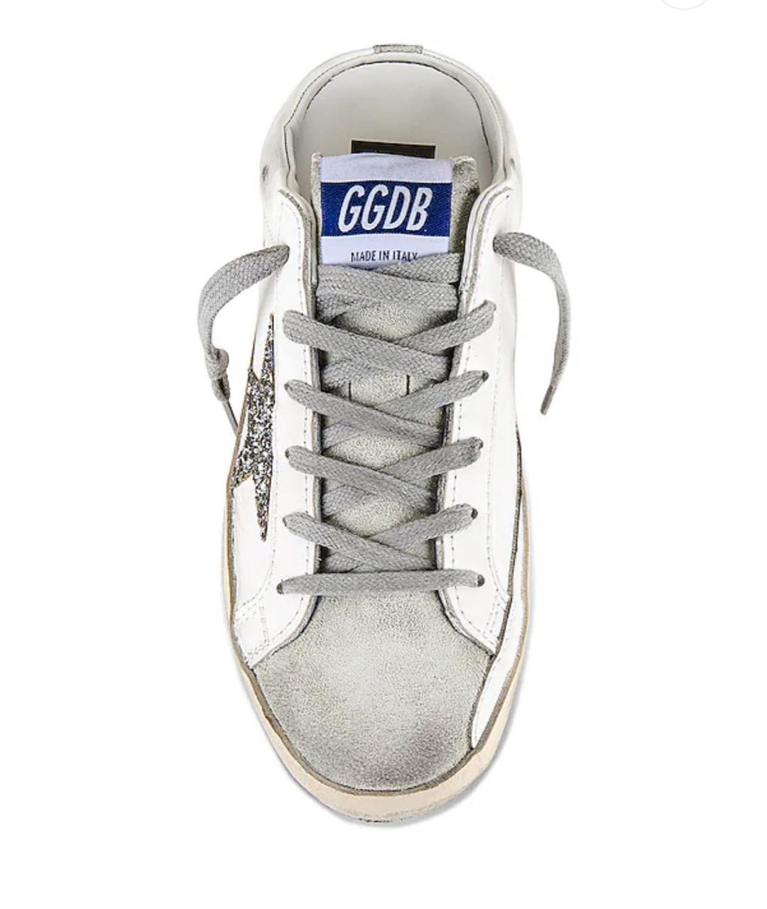 GOLDEN GOOSE DELUXE BRAND Белые кожаные сабо, фото 6