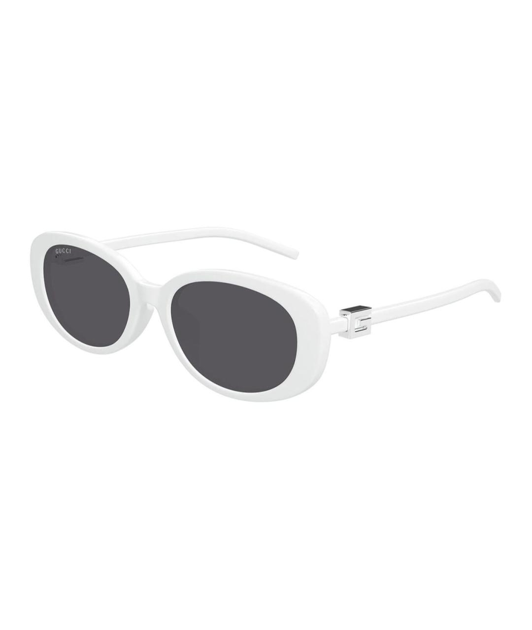 GUCCI Белые пластиковые солнцезащитные очки, фото 1