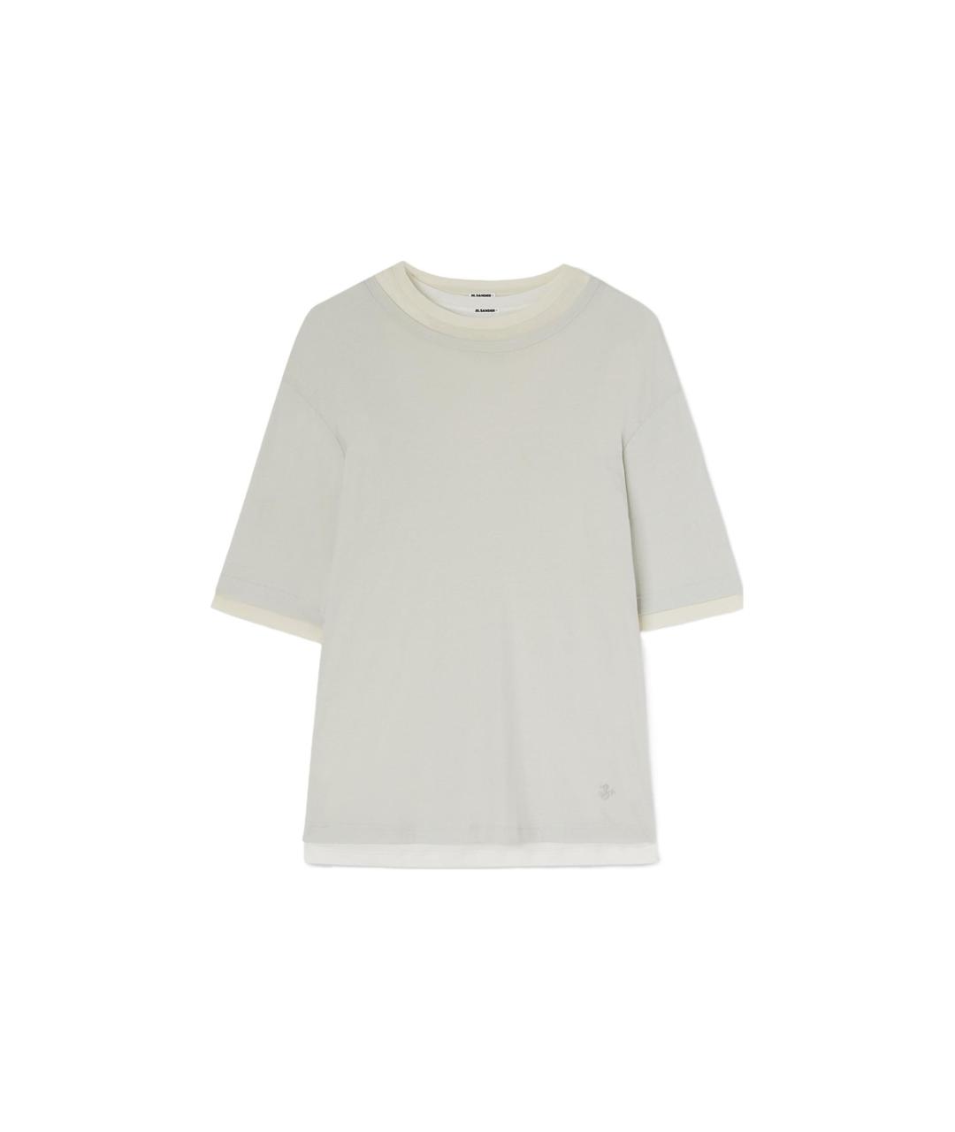 JIL SANDER Белая хлопковая футболка, фото 1