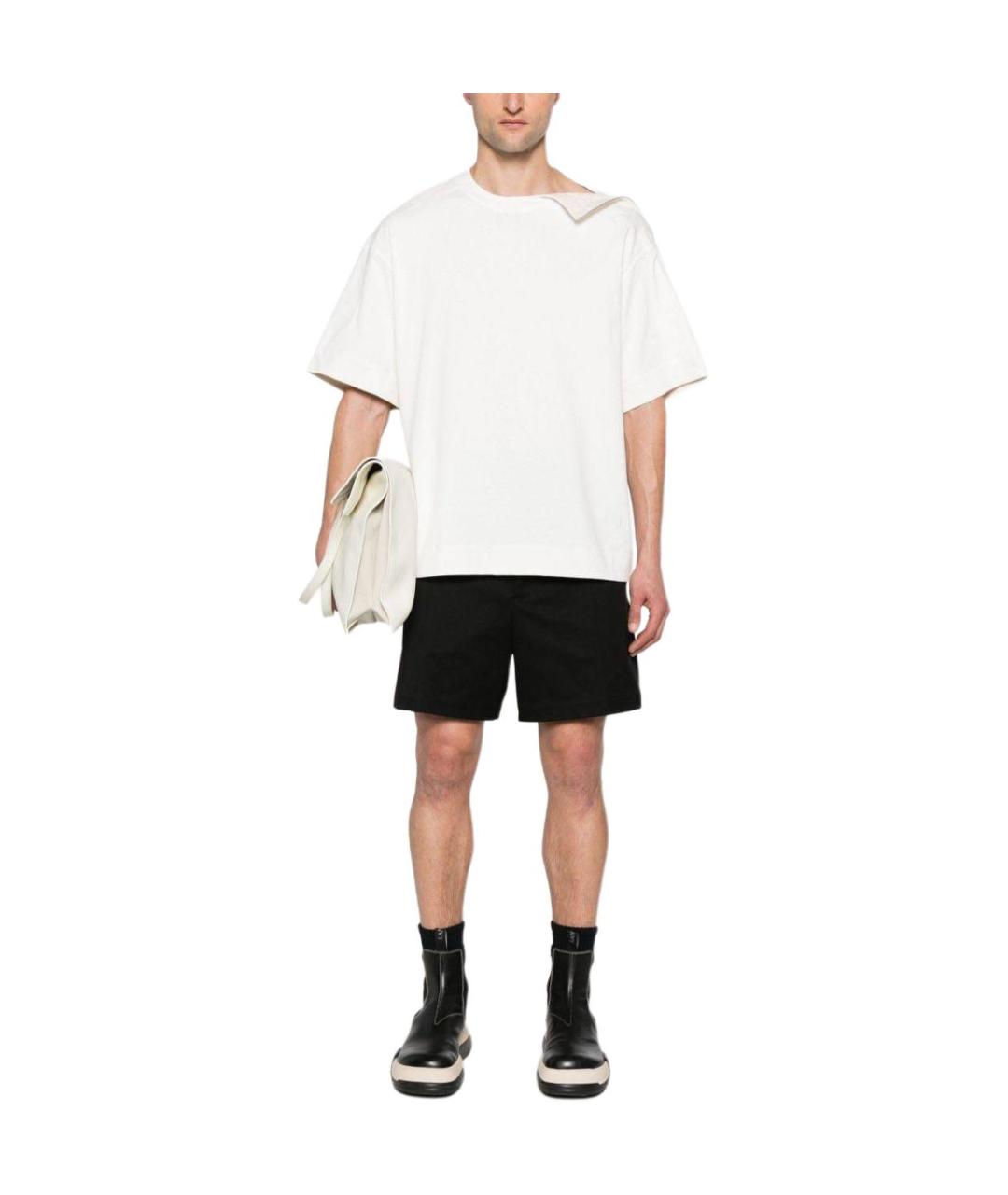 JIL SANDER Белая хлопковая футболка, фото 2