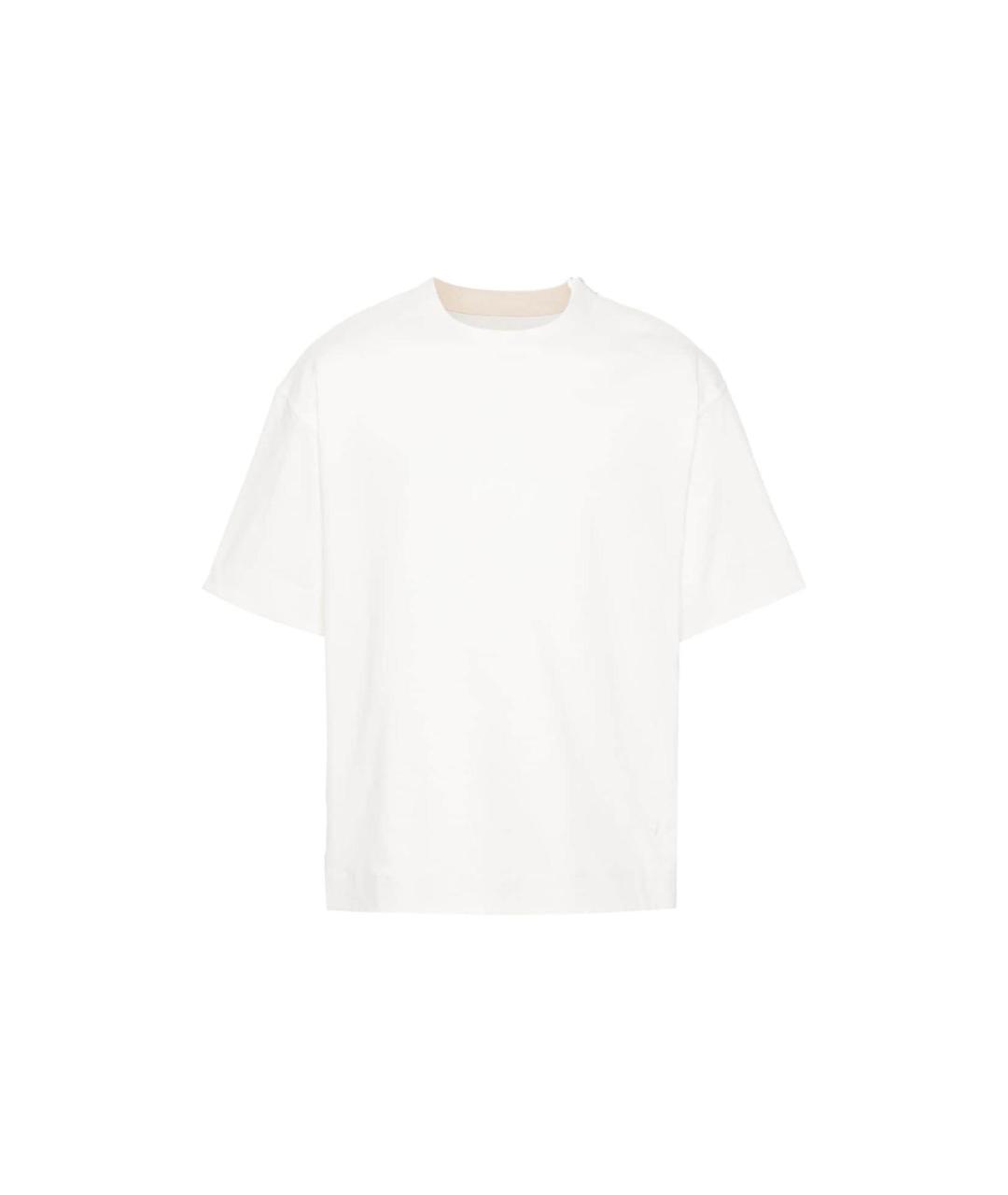 JIL SANDER Белая хлопковая футболка, фото 1