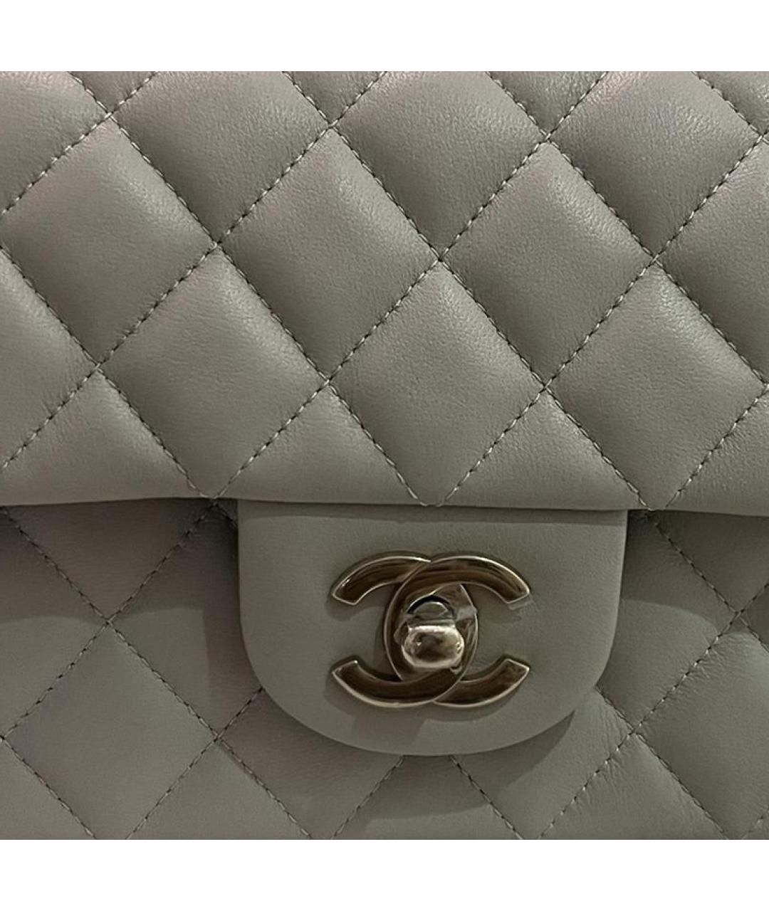 CHANEL Серая кожаная сумка через плечо, фото 2