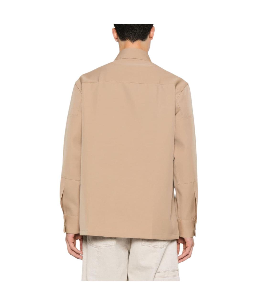 JIL SANDER Бежевая кэжуал рубашка, фото 3