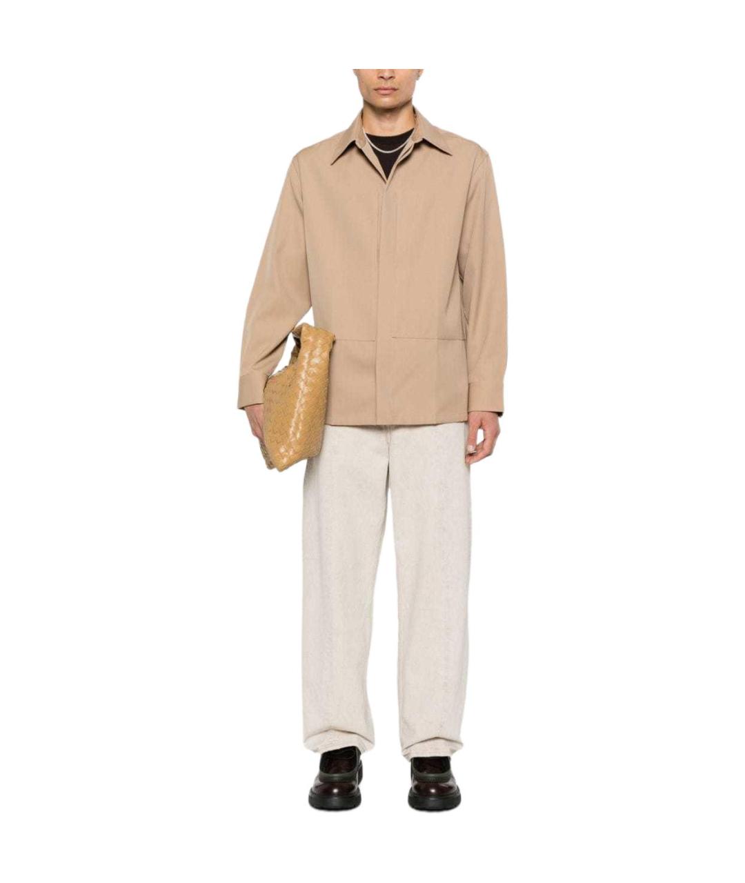 JIL SANDER Бежевая кэжуал рубашка, фото 2