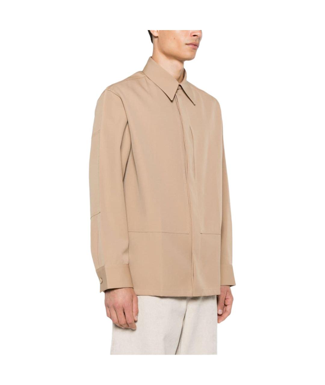 JIL SANDER Бежевая кэжуал рубашка, фото 4