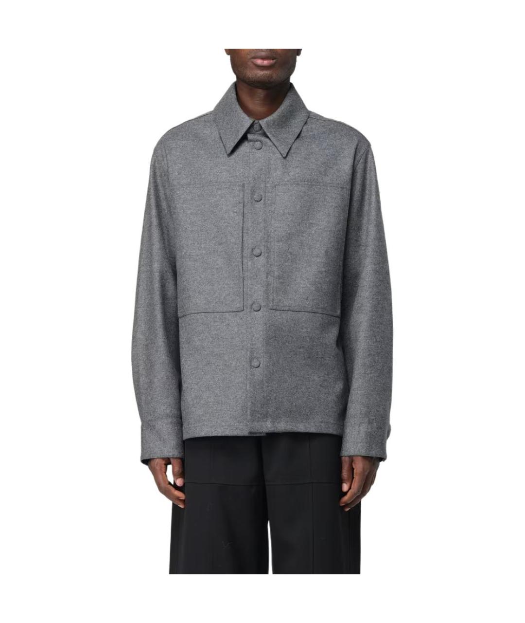 JIL SANDER Серая кэжуал рубашка, фото 3