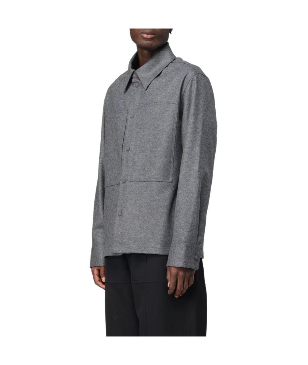 JIL SANDER Серая кэжуал рубашка, фото 4