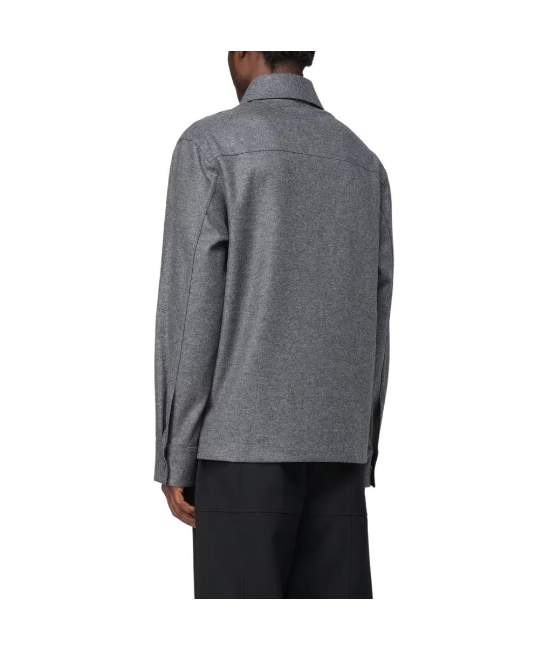 JIL SANDER Серая кэжуал рубашка, фото 5