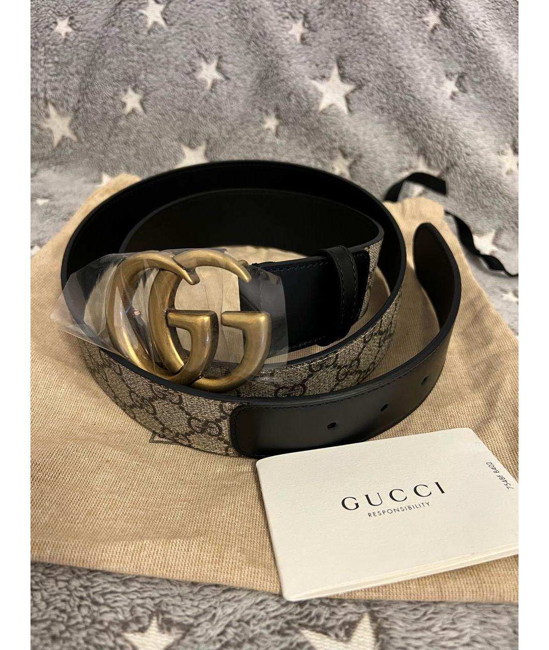 GUCCI Черный кожаный ремень, фото 8