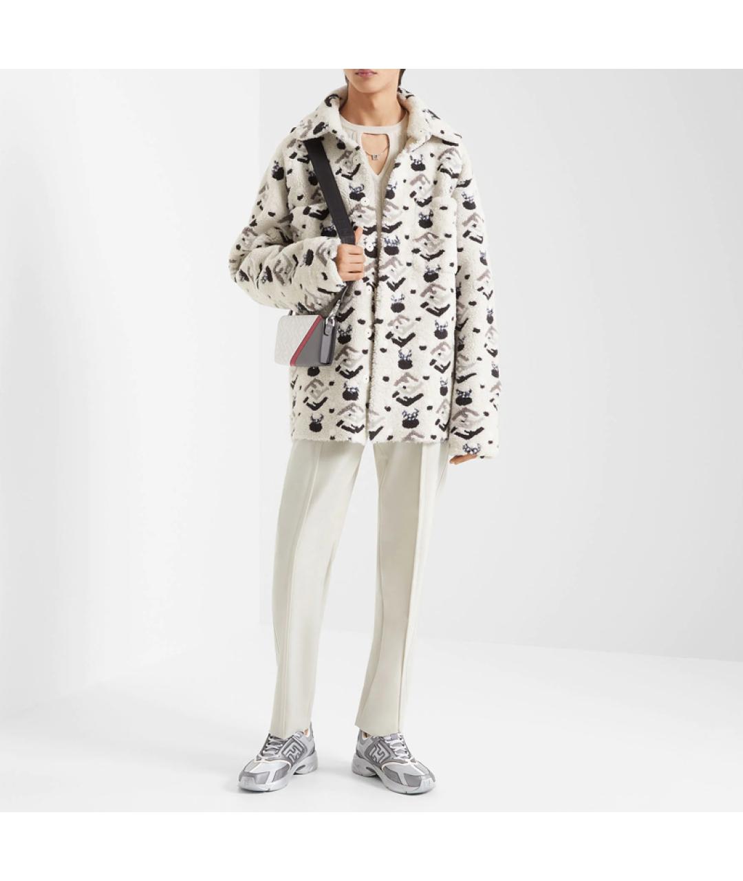 FENDI Серый кожаный кошелек, фото 5