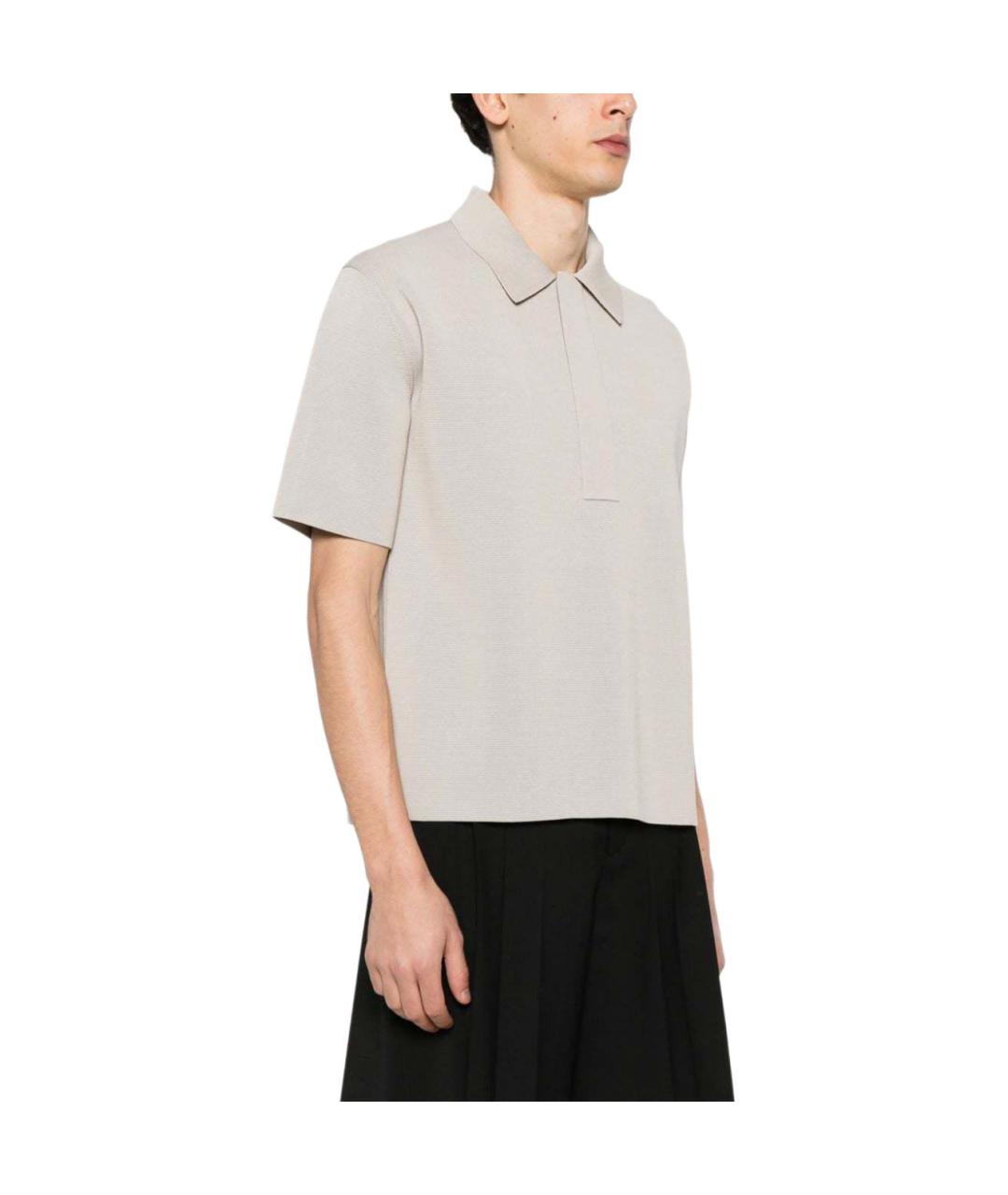 JIL SANDER Бежевое поло с коротким рукавом, фото 3