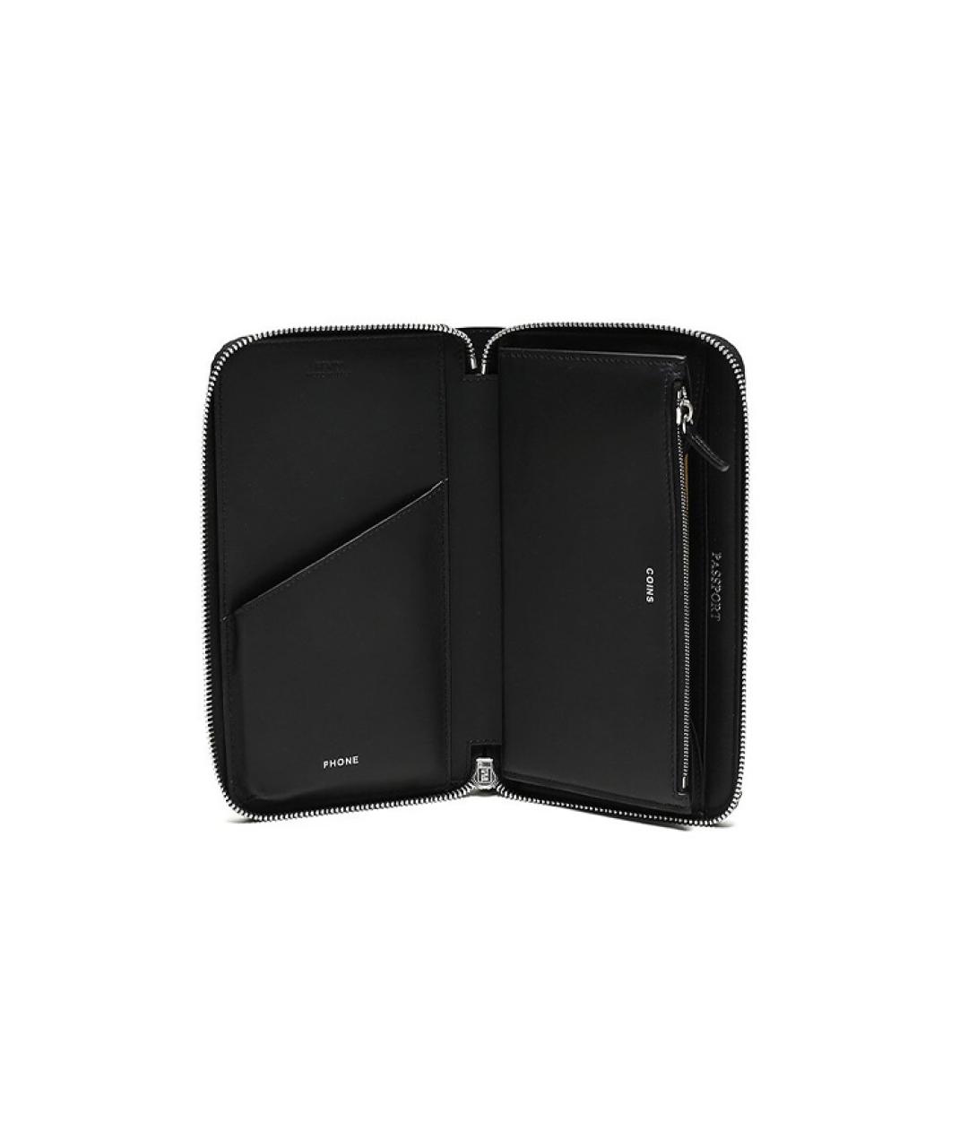 FENDI Черный кожаный кошелек, фото 7