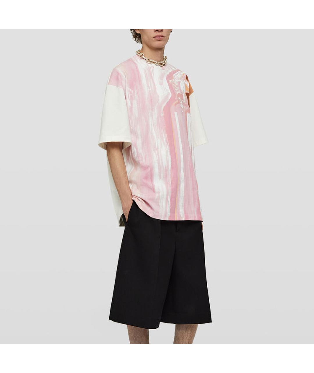 JIL SANDER Розовая хлопковая футболка, фото 5