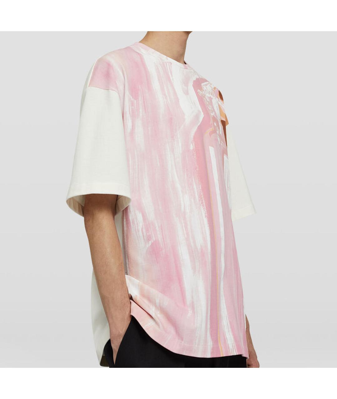 JIL SANDER Розовая хлопковая футболка, фото 4