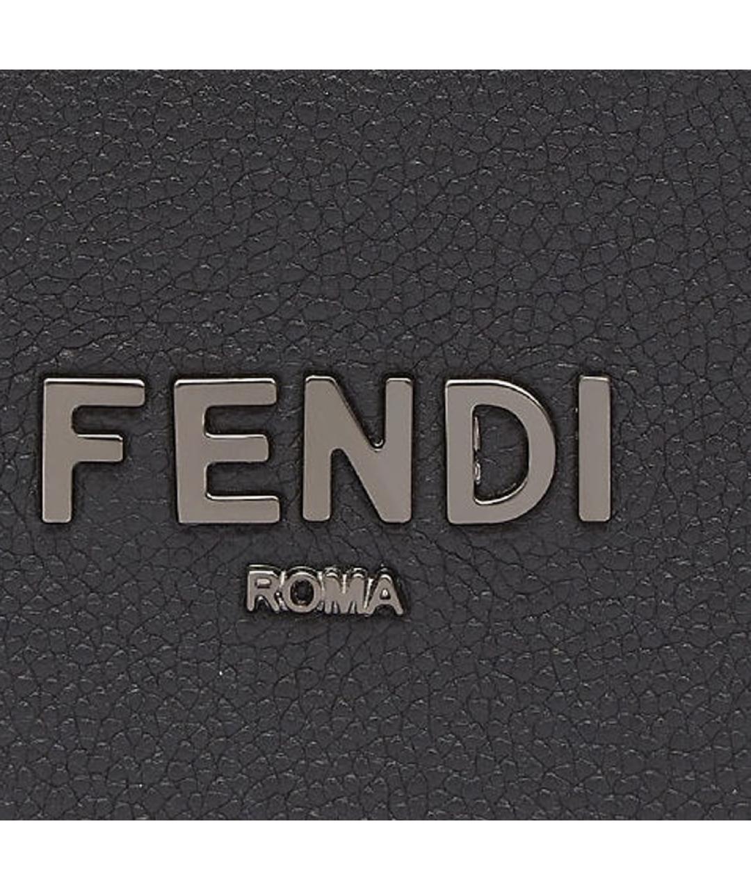 FENDI Черный кожаный кошелек, фото 4