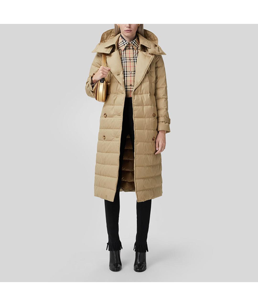 BURBERRY Бежевый пуховик, фото 2