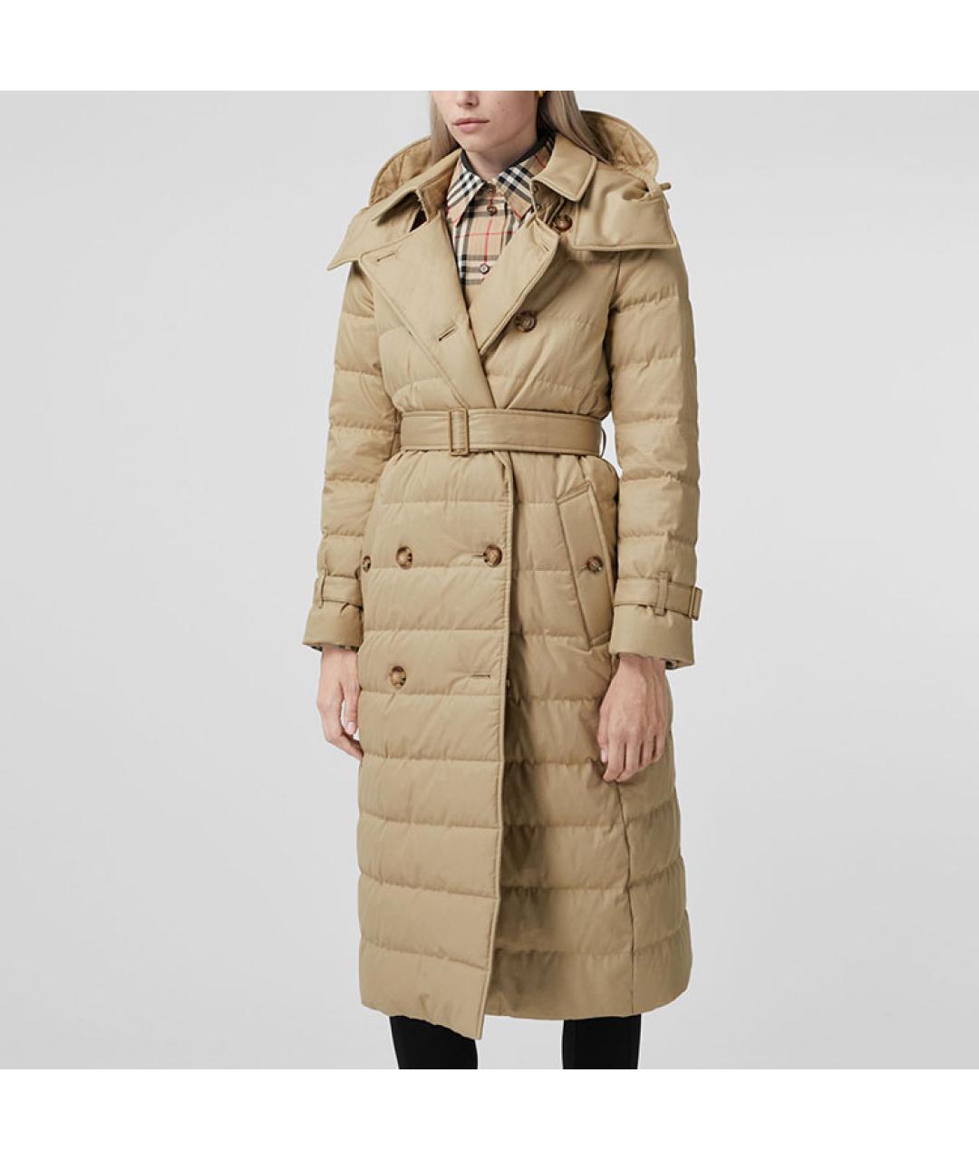 BURBERRY Бежевый пуховик, фото 3