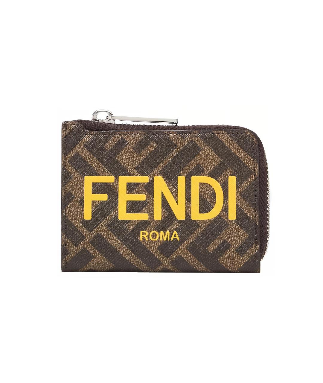 FENDI Коричневый кардхолдер, фото 1