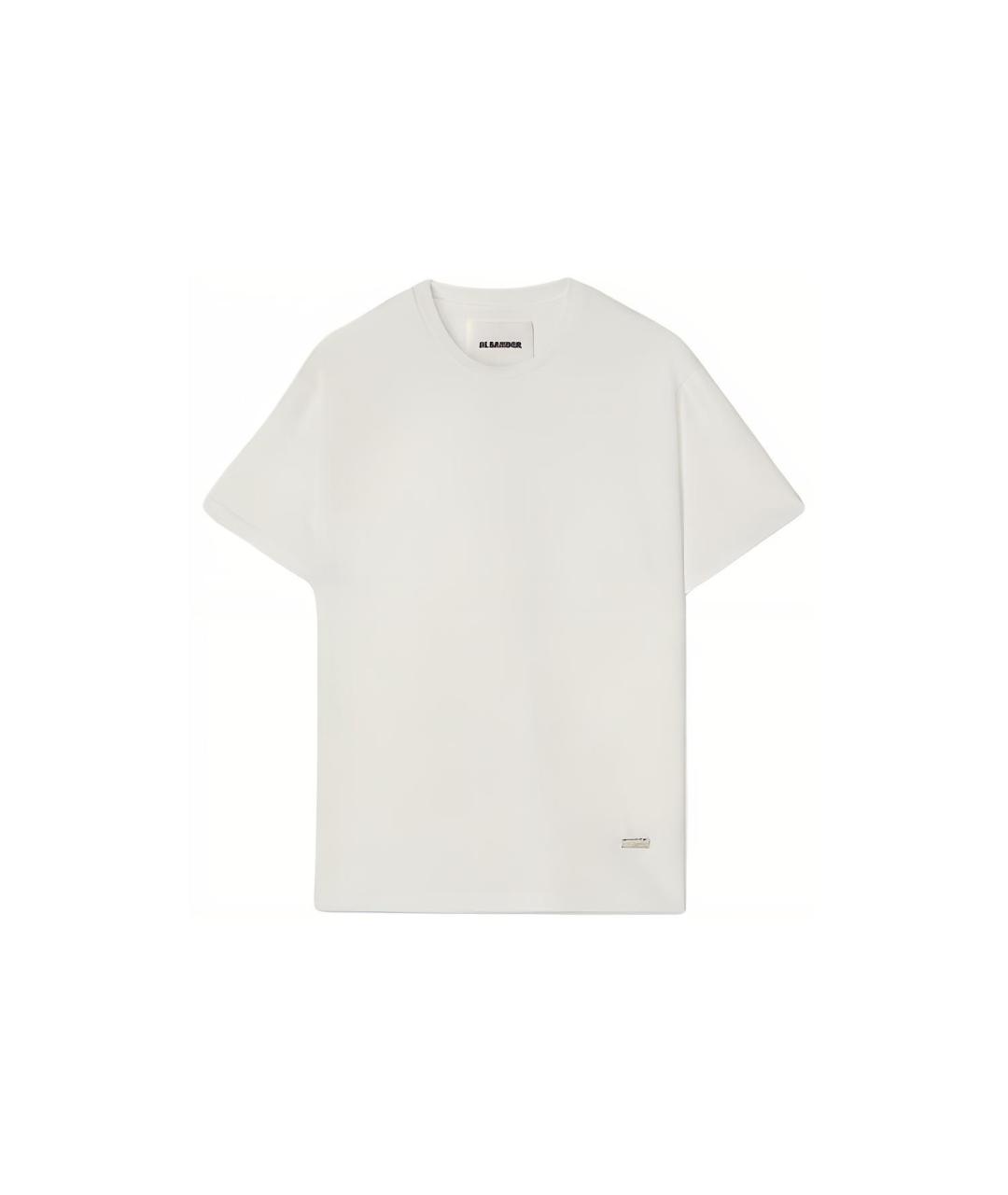 JIL SANDER Белая хлопковая футболка, фото 1