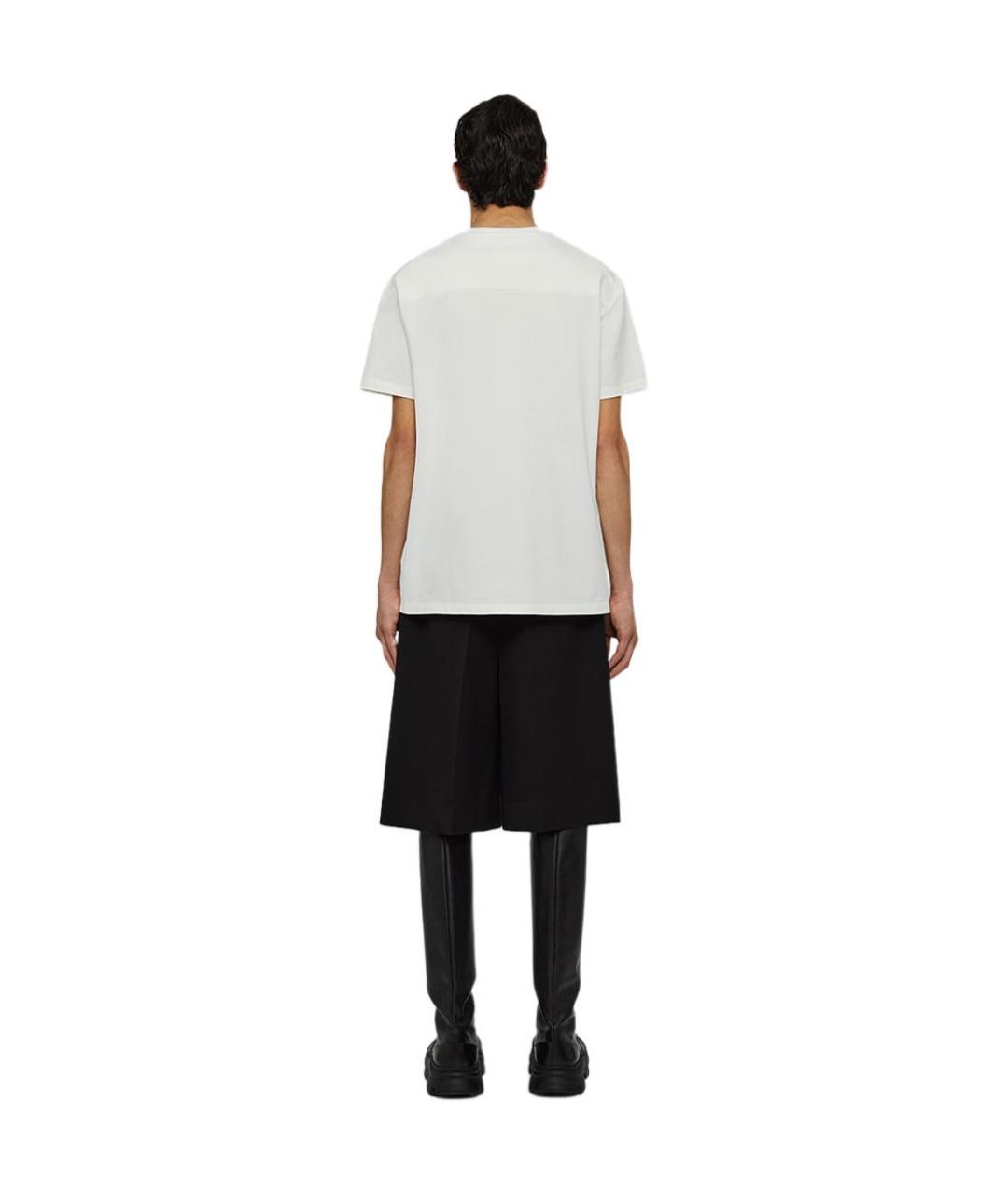 JIL SANDER Белая хлопковая футболка, фото 4