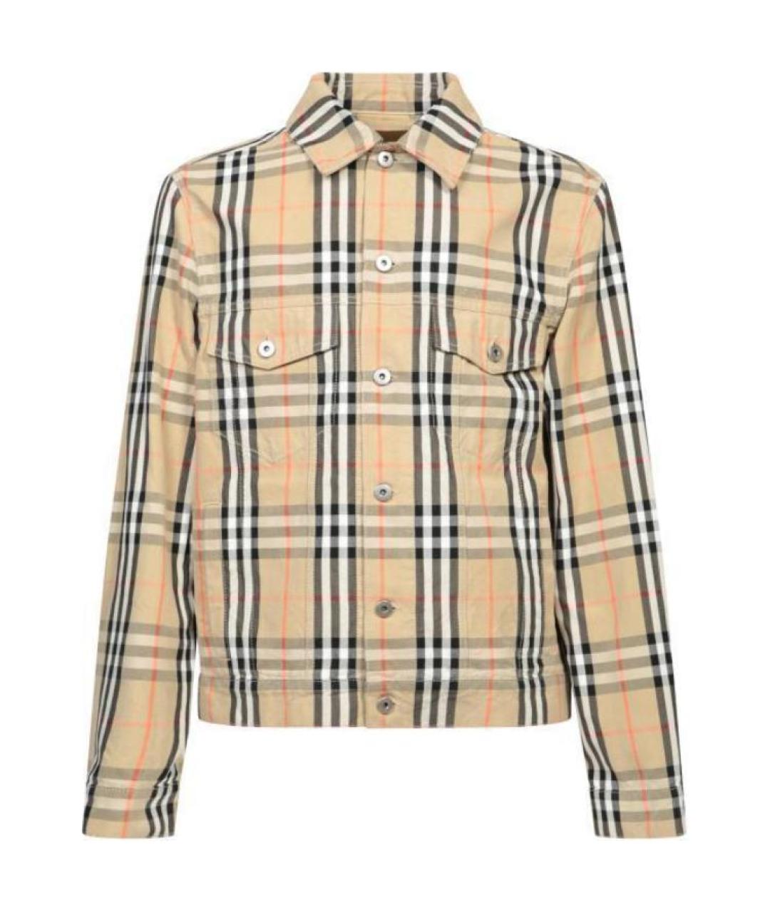 BURBERRY Бежевая хлопковая кэжуал рубашка, фото 1