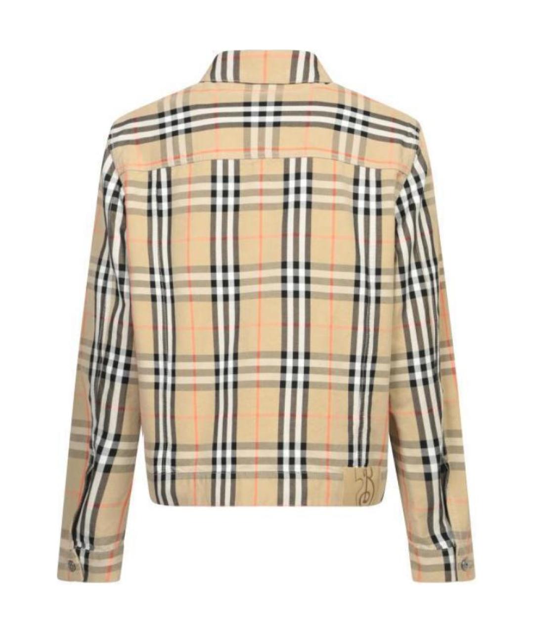 BURBERRY Бежевая хлопковая кэжуал рубашка, фото 2