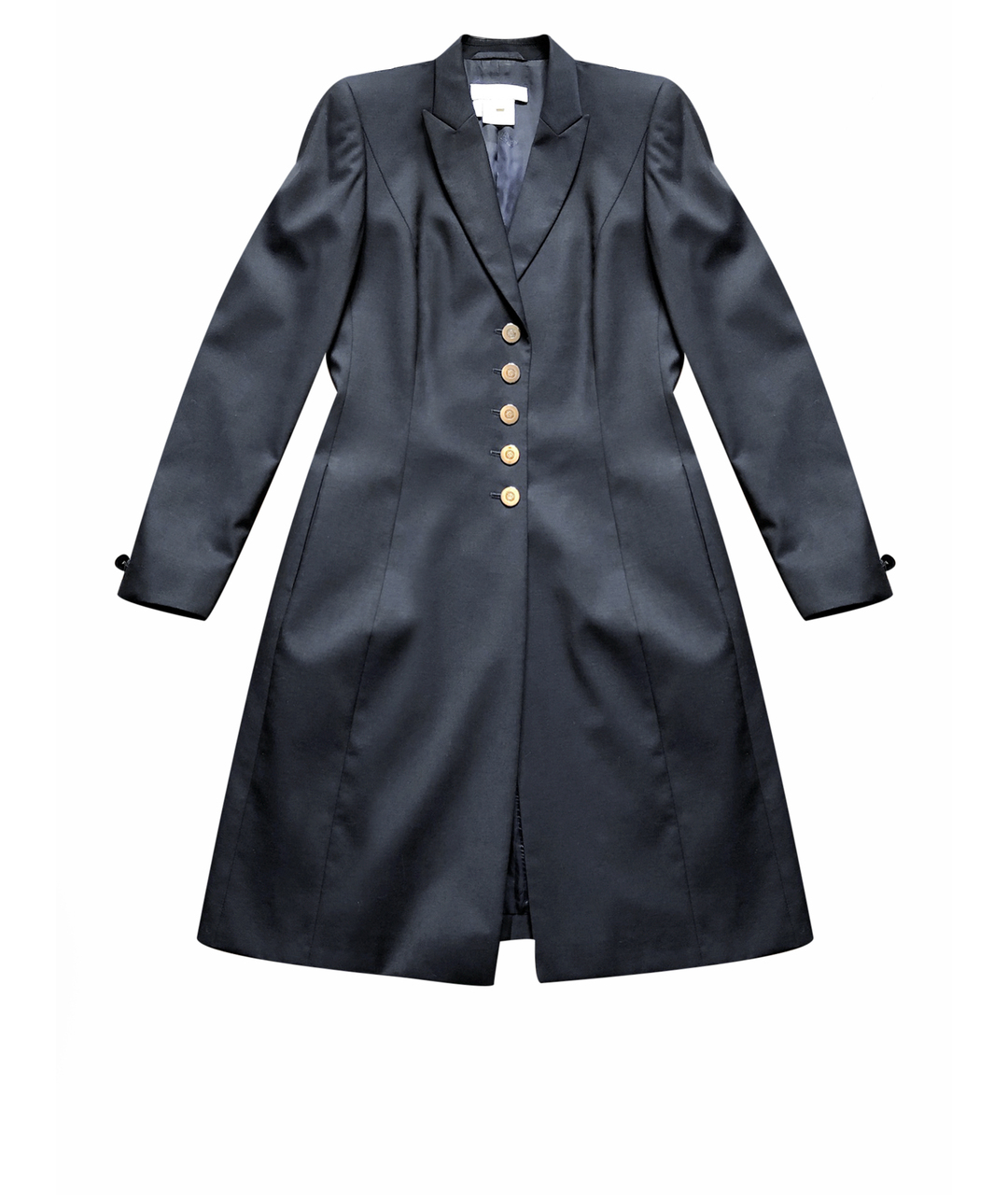 ESCADA VINTAGE Темно-синее шерстяное пальто, фото 1