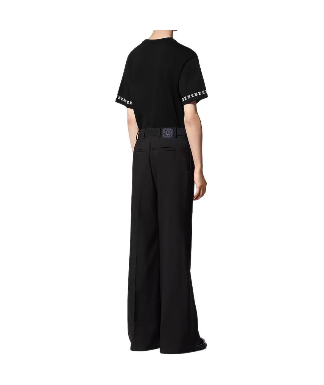 LOUIS VUITTON Черная хлопковая футболка, фото 3