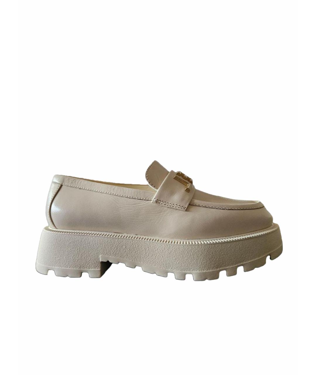 CHANEL Бежевые кожаные лоферы, фото 1