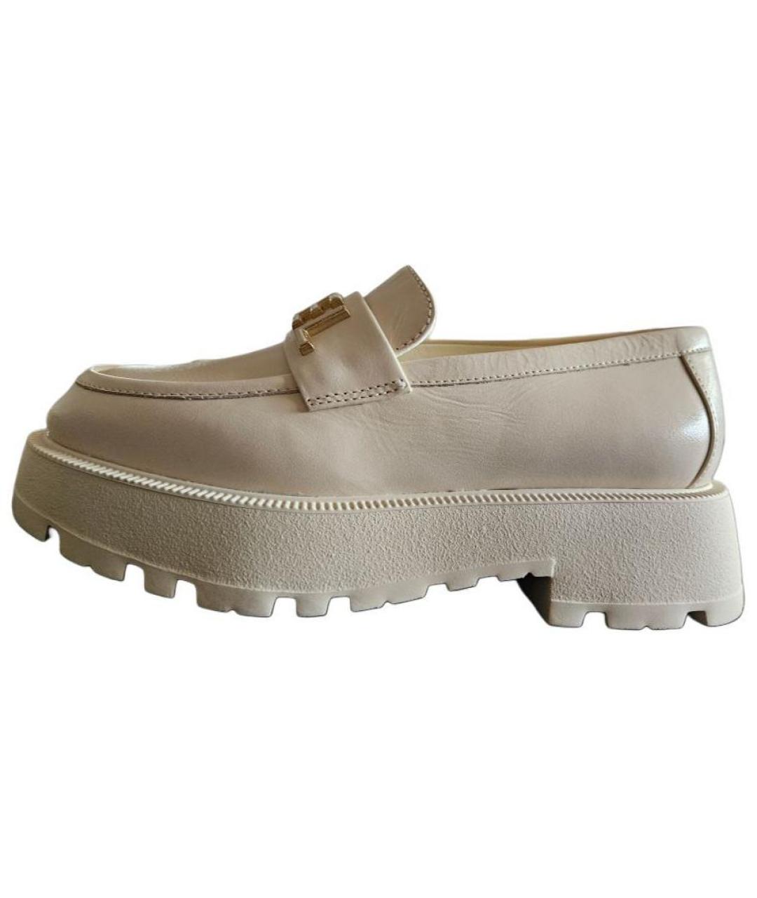 CHANEL Бежевые кожаные лоферы, фото 5