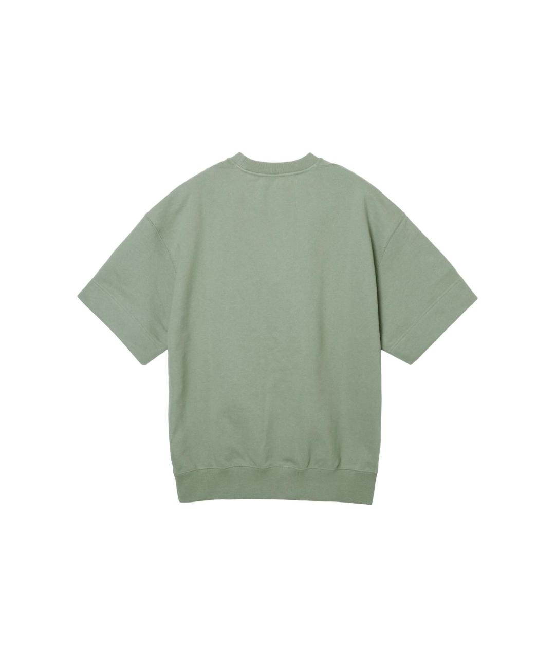 JIL SANDER Зеленая хлопковая футболка, фото 2