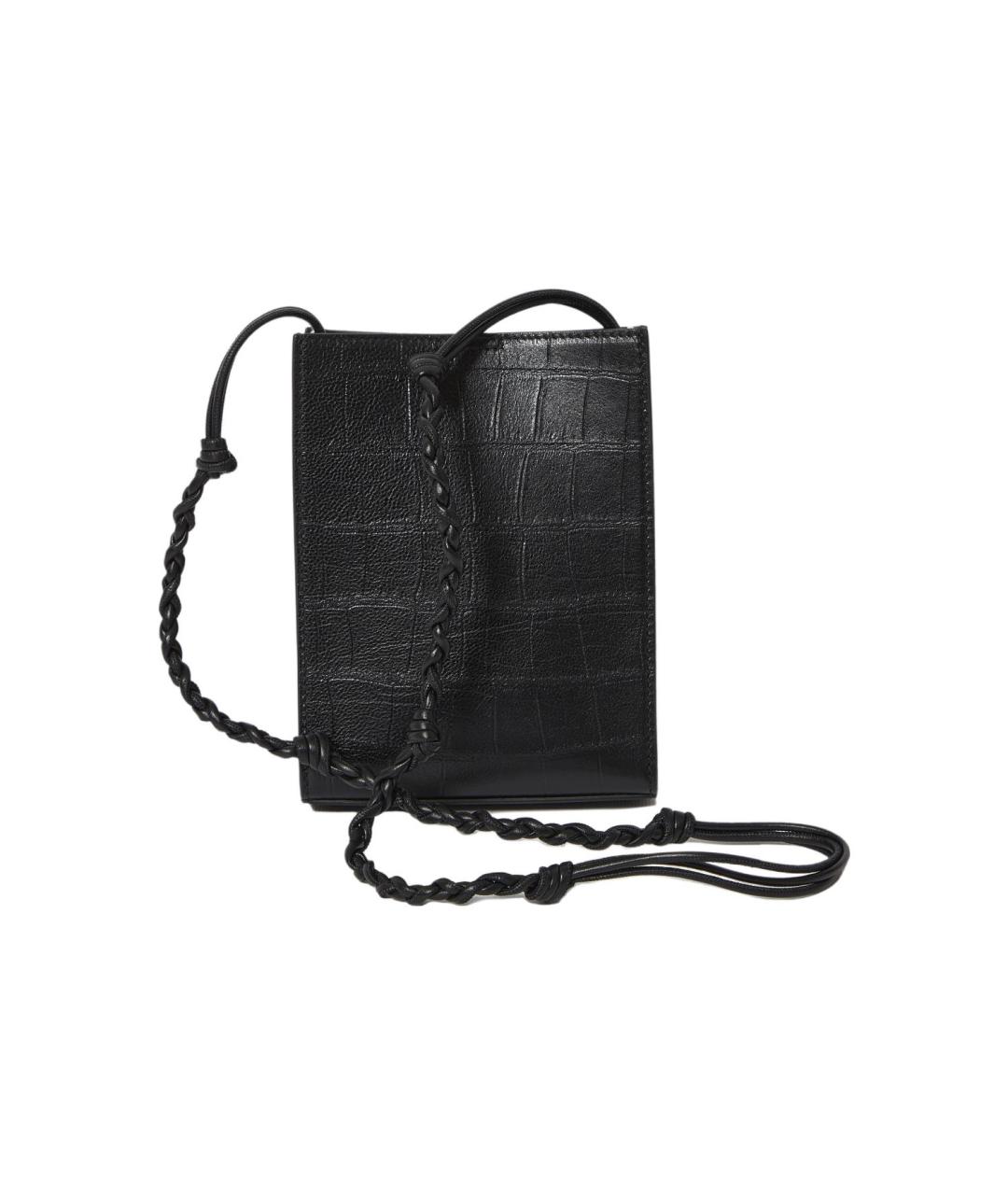 JIL SANDER Черная кожаная сумка через плечо, фото 2