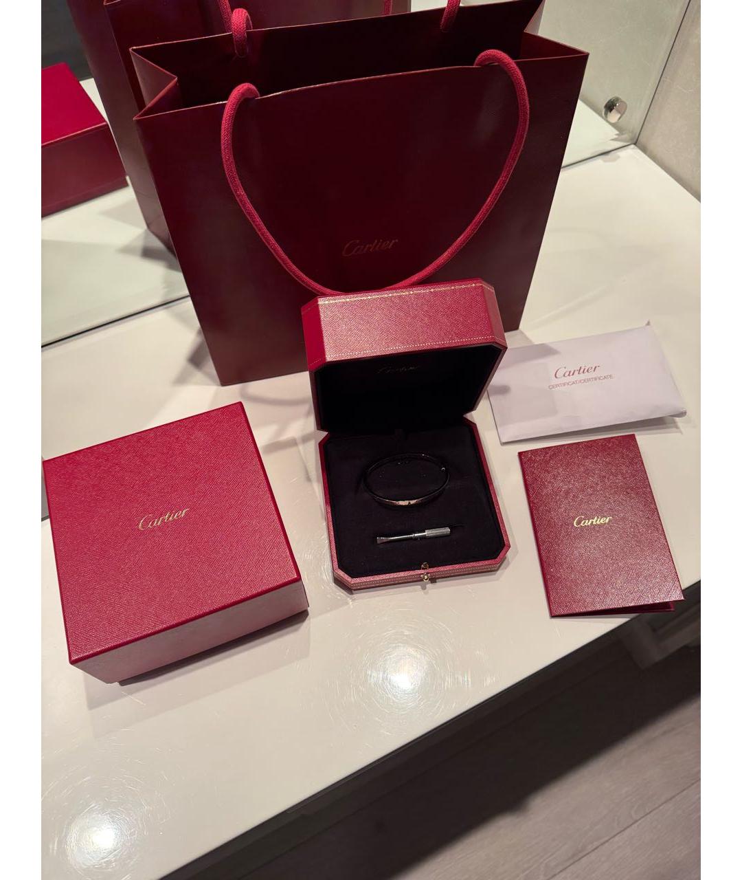 CARTIER Серебрянный браслет из белого золота, фото 2