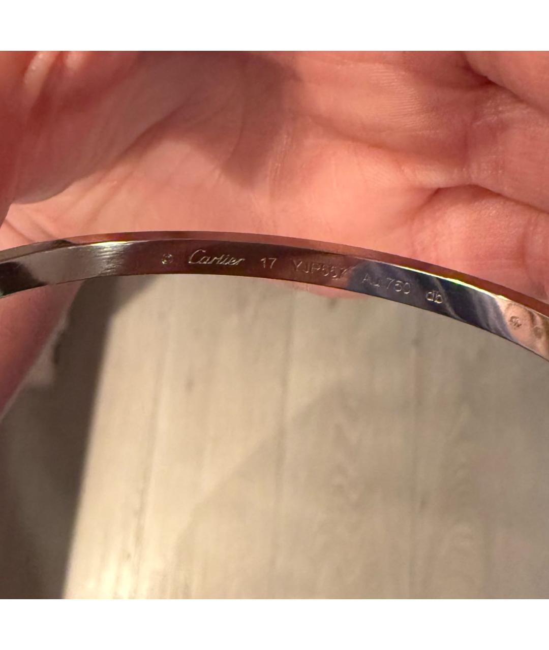 CARTIER Серебрянный браслет из белого золота, фото 3