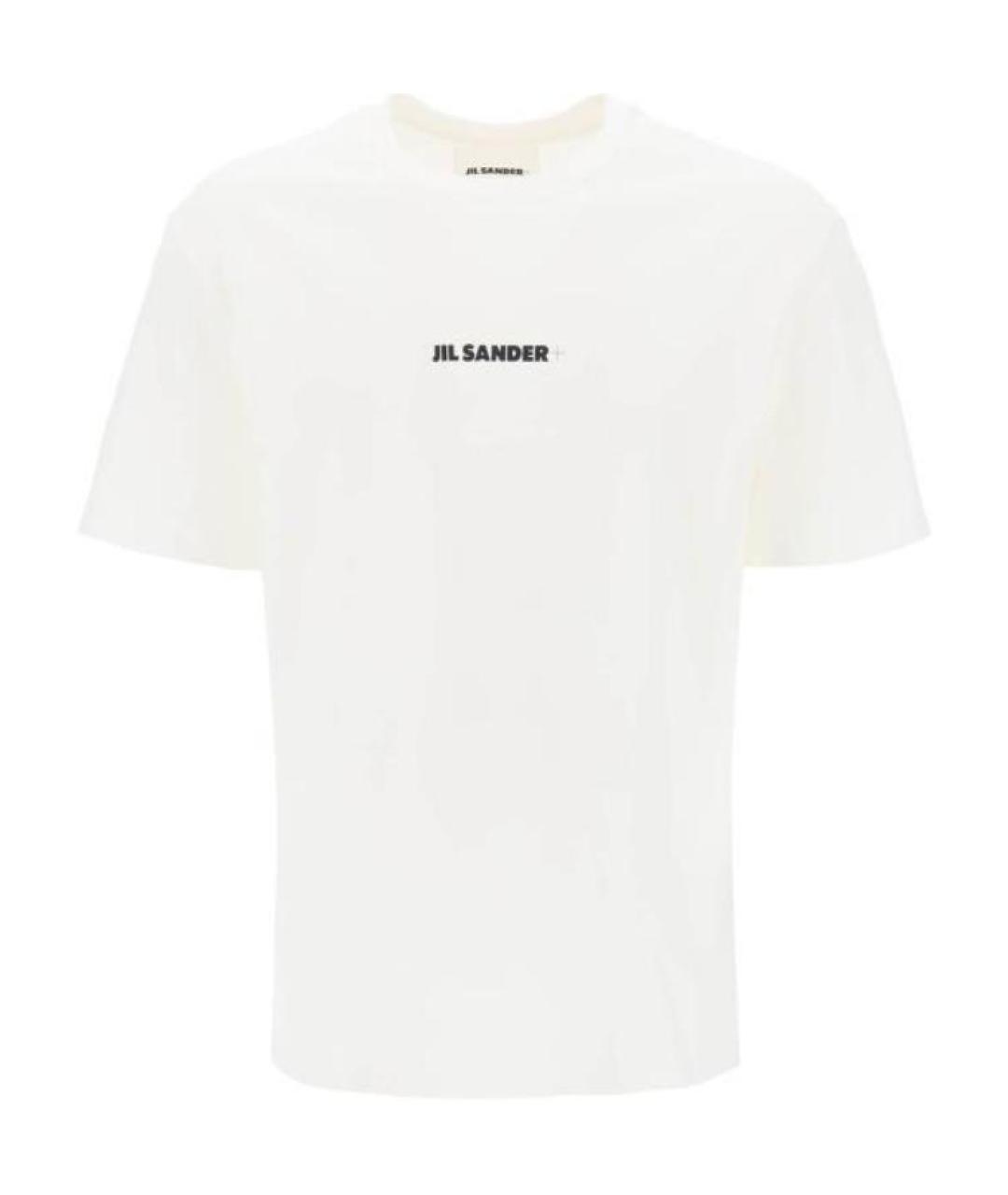JIL SANDER Белая хлопковая футболка, фото 1