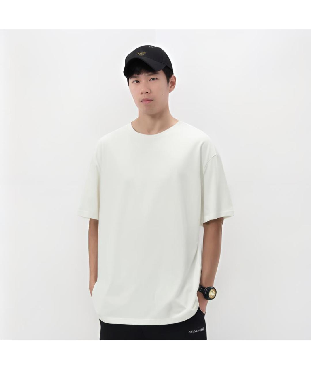 JIL SANDER Белая хлопковая футболка, фото 2