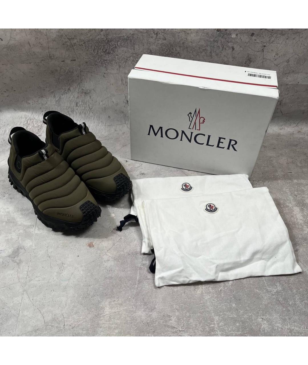 MONCLER Хаки низкие ботинки, фото 6