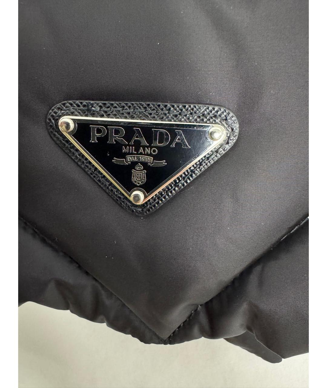 PRADA Черный шарф, фото 5