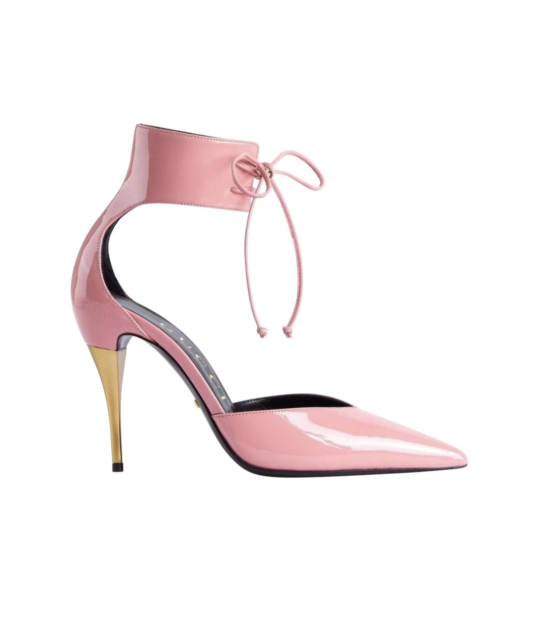 GUCCI Розовые туфли из лакированной кожи, фото 1