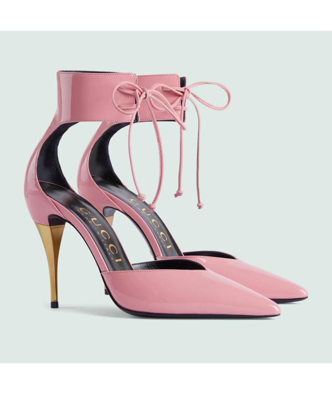GUCCI Розовые туфли из лакированной кожи, фото 2