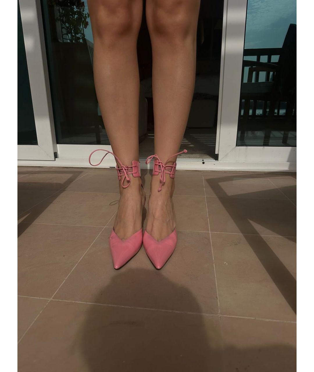 GUCCI Розовые туфли из лакированной кожи, фото 7