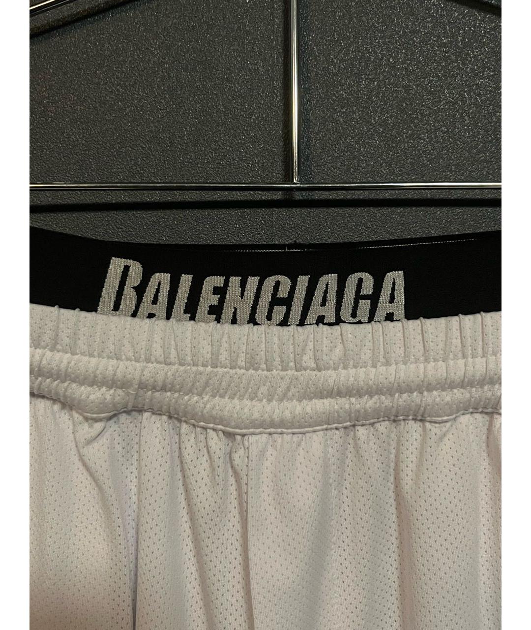 BALENCIAGA Белые полиэстеровые шорты, фото 3