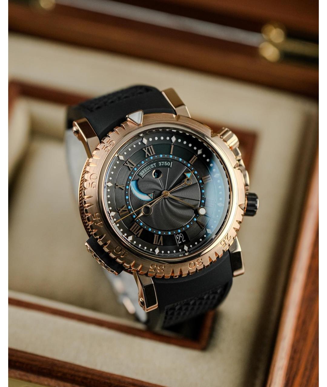 Breguet Черные часы из розового золота, фото 2