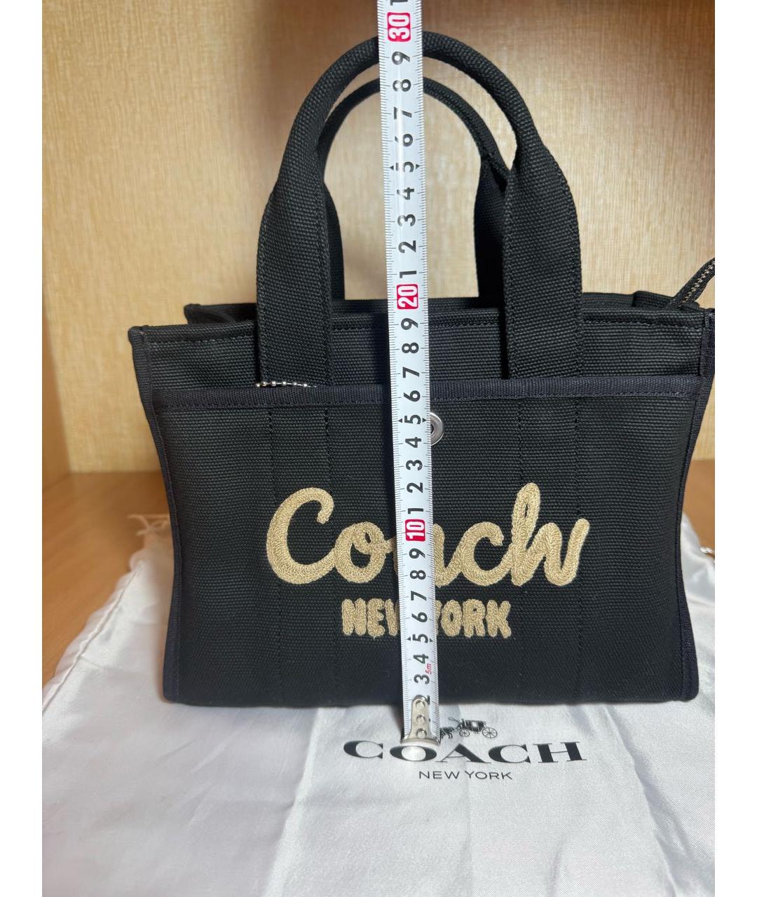 COACH Черная тканевая сумка тоут, фото 8