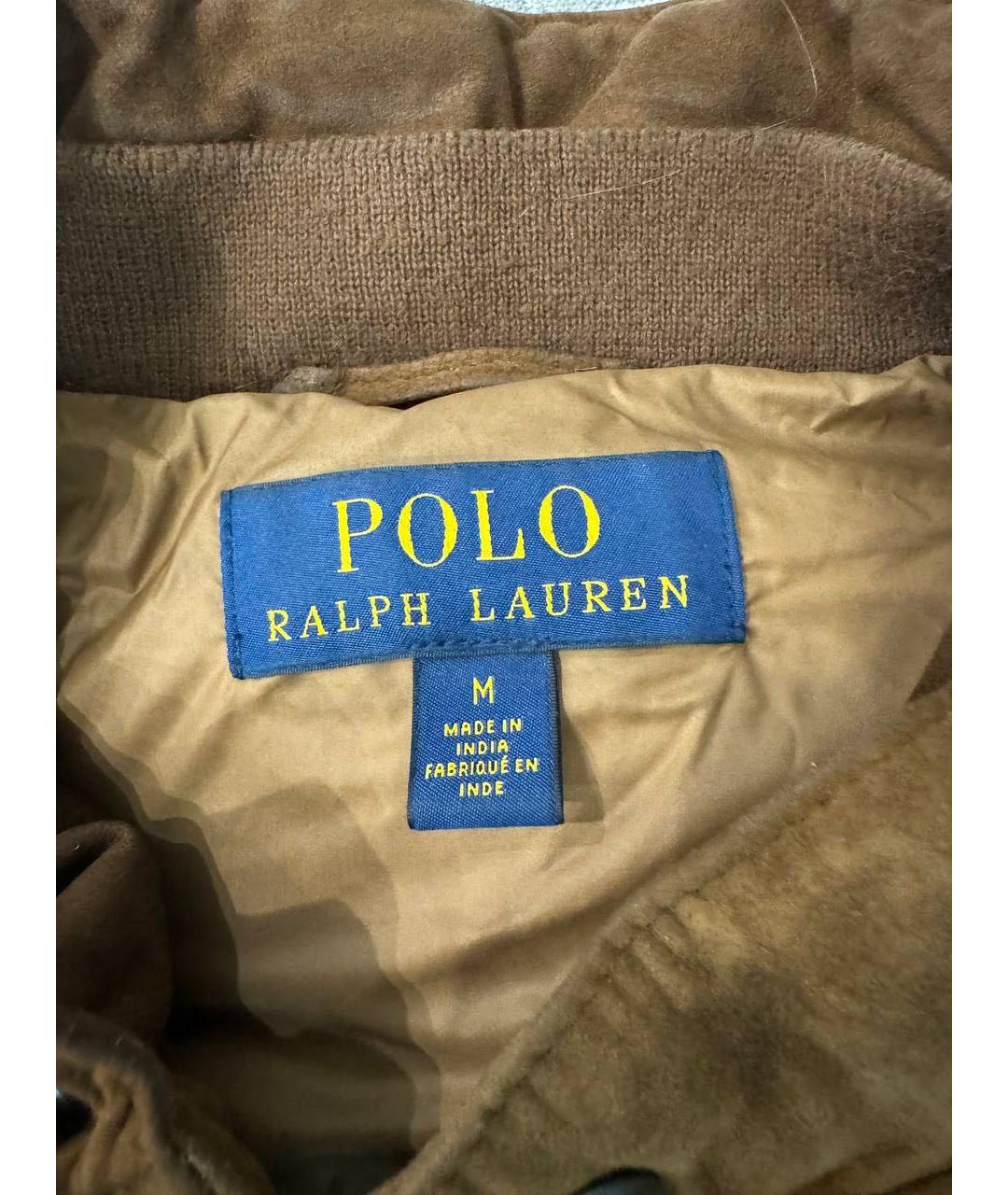 POLO RALPH LAUREN Коричневый замшевый жилет, фото 3