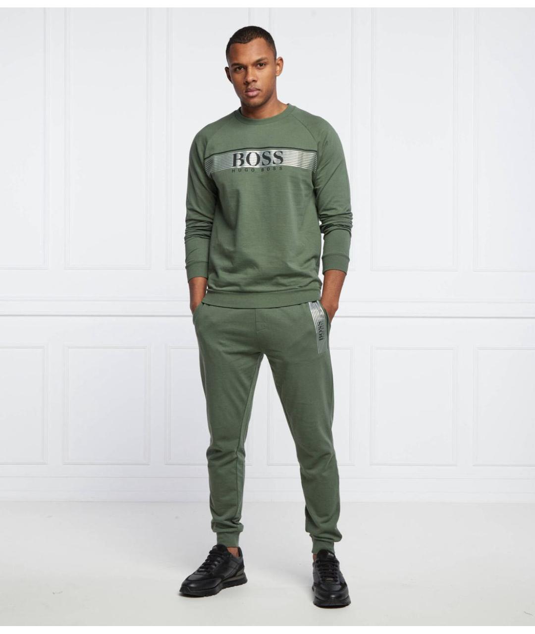 HUGO BOSS Хаки хлопковый спортивный костюм, фото 6