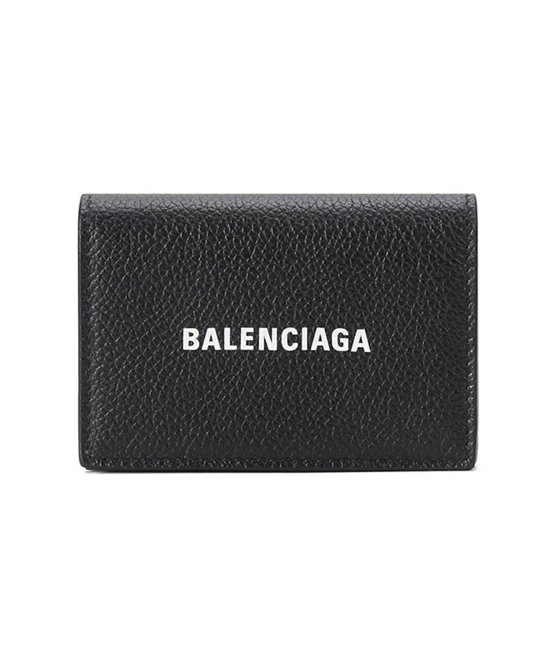 BALENCIAGA Черный кожаный кошелек, фото 1