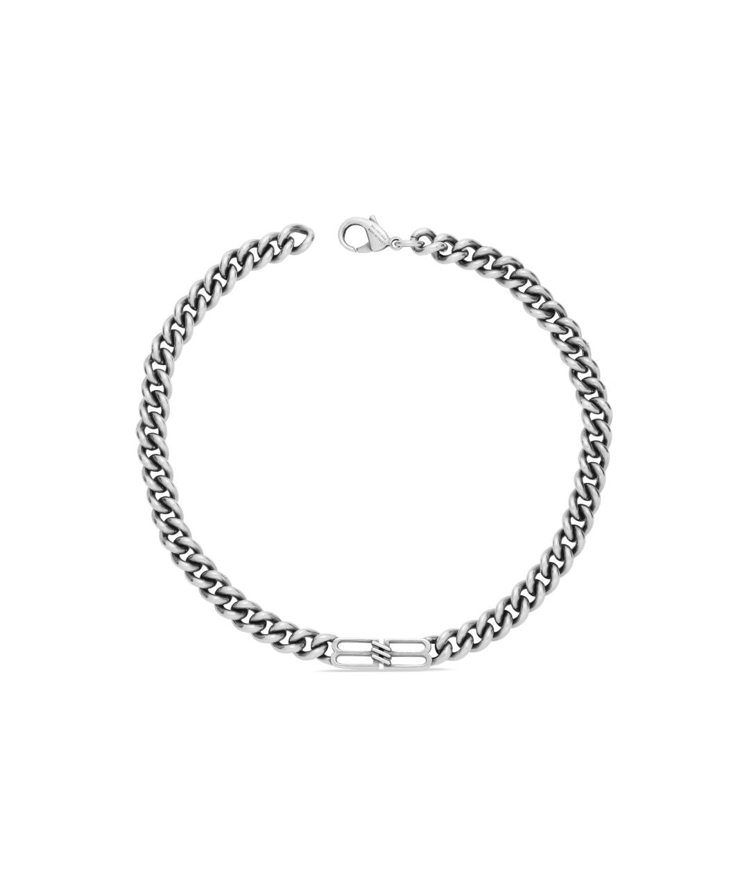 BALENCIAGA Серебряная латунная цепочка, фото 2