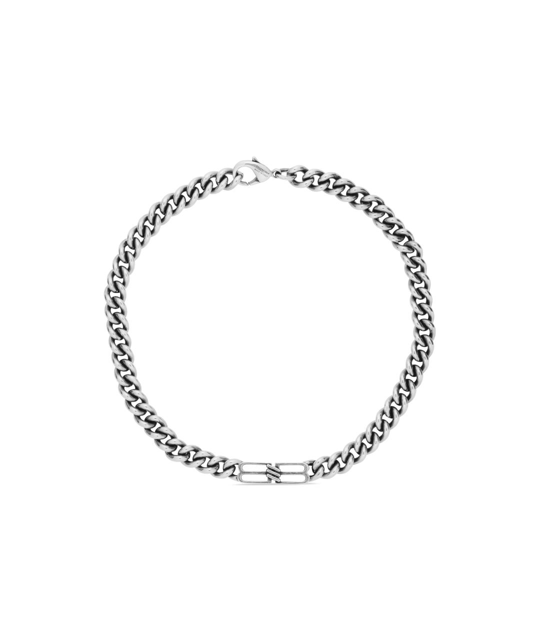 BALENCIAGA Серебряная латунная цепочка, фото 1