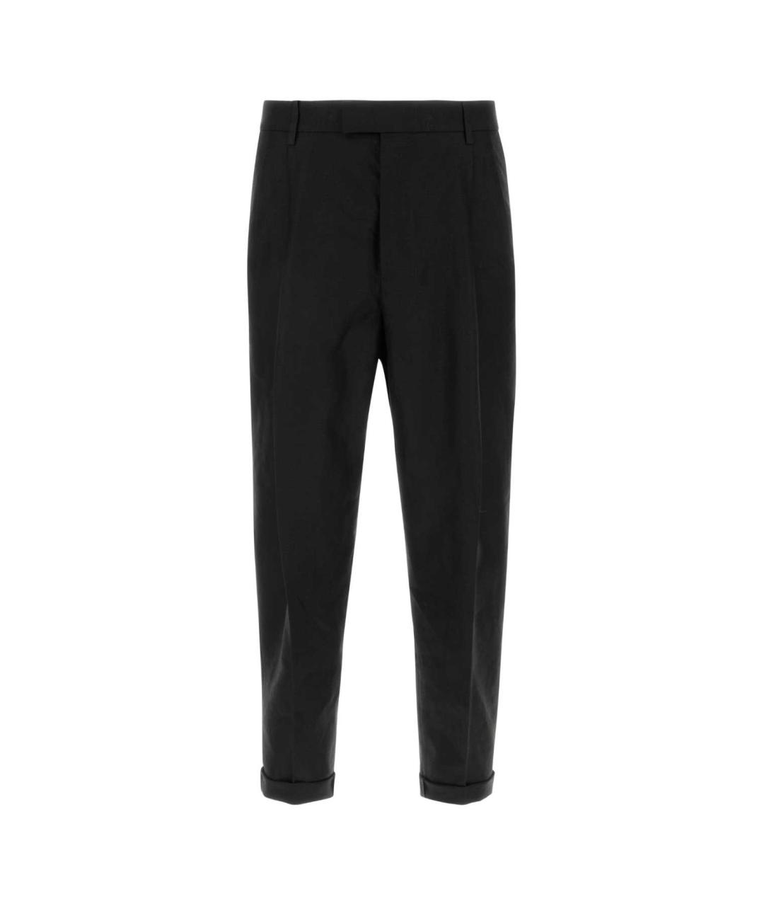 DOLCE&GABBANA Черные льняные повседневные брюки, фото 1